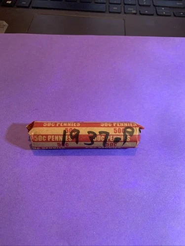 1937 P    Lincoln Wheat Penny Roll 50 Coins   G-VF