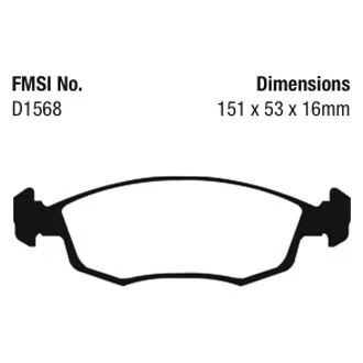 For Fiat 500L 2020 EBC DP41879R Yellowstuff Front Brake Pads Foto 2 de 3