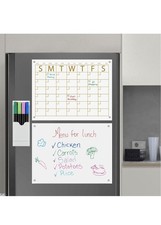 Acrylic Magnetic Dry Erase Board Calendar for Fridge, Magnetic Weekly Calendar