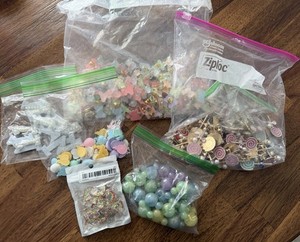Large Random Lot Of Pins / Crafts / Jewelry Making Accessories READ.