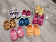 "Lote de zapatos para muñeca Our Generation marcas mixtas zapatillas planas patines de hielo muñeca de 18"""