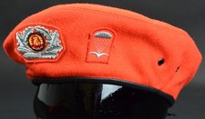 DDR NVA FJ LSR Barett Offizier Parade Fallschirmjäger Gr.3 1990 Schäden! 10797