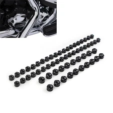 For Harley Touring Road Street King Glide Softail Engine Bolt Caps Cover Black