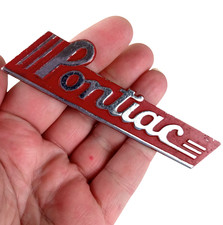 Genuine Original 1930s 1935 1936 Metal Pontiac Emblem Badge Red Silverchrome Genuine Original 1930s 1935 1936 Metal Pontiac Emblem Badge Red Silverchrome