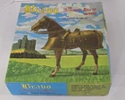 X-214 VINTAGE 1960'S MARX NOBLE KNIGHT BRAVO THE ARMORED HORSE WITH ORIGINAL BOX