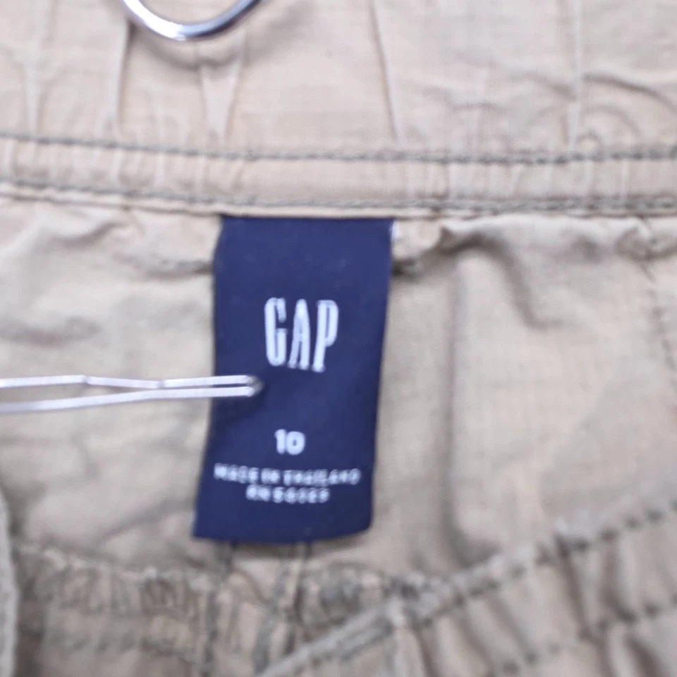 Pantalones cortos GAP para mujer 10 cargo Ripstop beige tiro medio Foto 3 de 4
