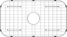 Sink Protector Grid 26-1/16" x 14-1/16",Centered Drain with Corner Radius 3-1/2"