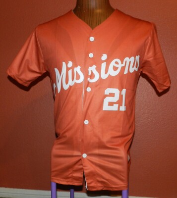 Roger Clemens San Antonio Missions, #21 Orange Baseball Jersey Youth Large SGA