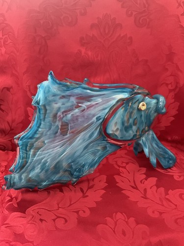 FLAWLESS Exquisite LOWERY Signed ART GLASS STUDIO 12” Hand Blown FISH SCULPTURE - Picture 9 of 16
