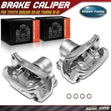2x Rear Brake Caliper with Bracket for Toyota Sequoia 2008-2022 Tundra 2015-2021