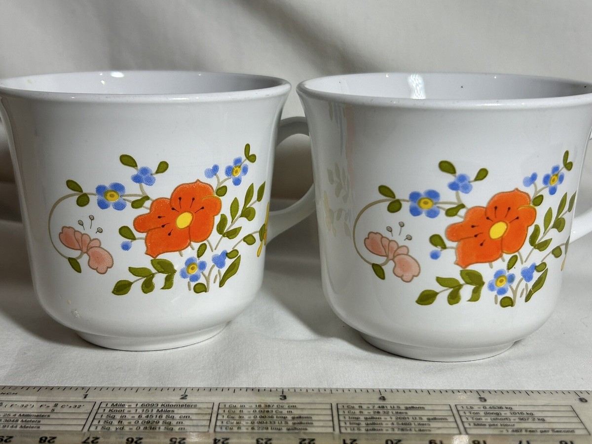 CORELLE Corning Wild Flower Spring Bouquet Ceramic Tea CUP Coffee