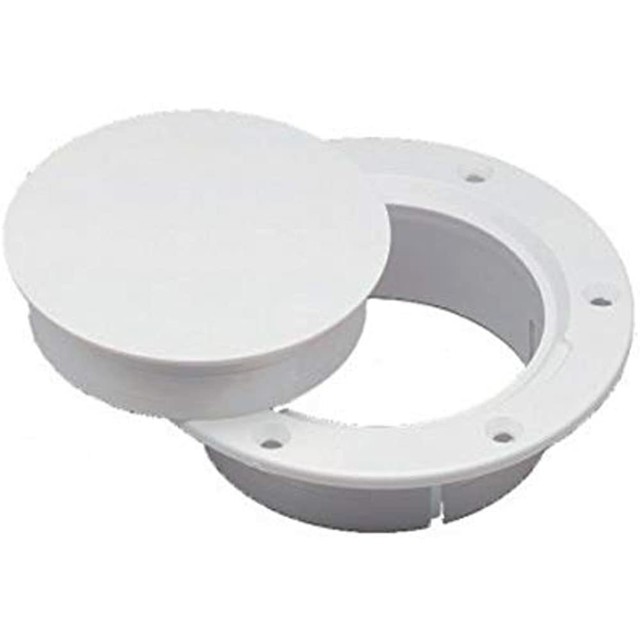 Nicro N10863DW 3" Deck Plate, White Snapin Boat Vents Plates Sports