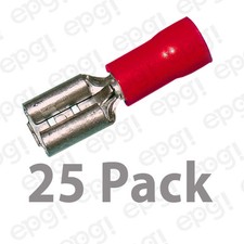 FEMALE QUICK DISCONNECT TERMINAL VINYL .187" RED 22-18 GAUGE 105A-25PK
