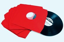 McDAISON - 25 pz busta interna ROSSA sagomata con VELINA LP 33 giri disco vinile