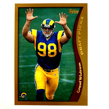 Grant Wistrom 1998 Topps Rookie Card #355 NFL St. Louis Rams. rookie card picture