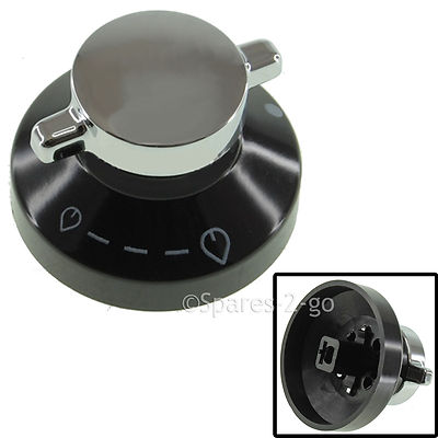 Schwarz Silber Knopf Schalter für GLEN DIMPLEX Gas Backofen Herd Grill Kochfeld Ersatzteil