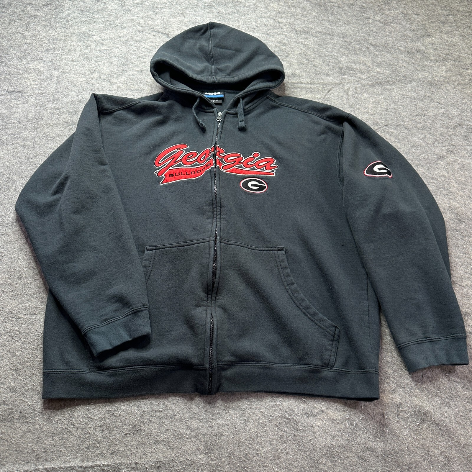 Georgia Bulldogs Hoodie Sweatshirt Men XL Gray Full Zip NCAA Knights  Apparel | Inox Wind