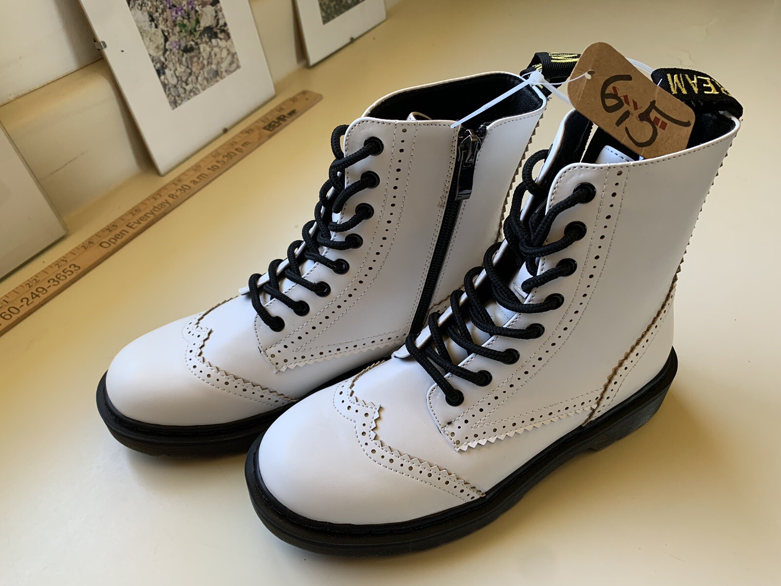 Savaii Combat Boots size 6.5 Whimsigoth, Biker, Streetware, Y2K, Anime-image