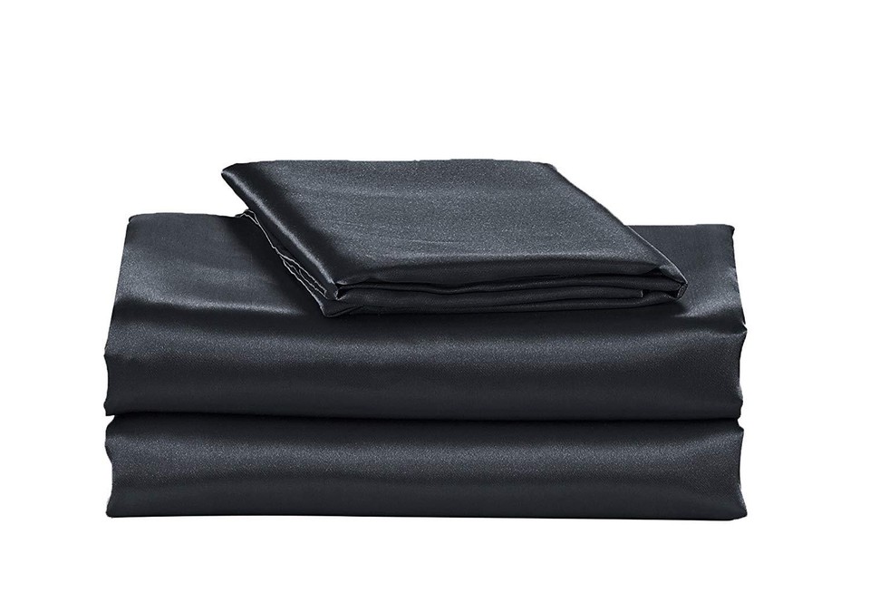 EHP Super Soft & Silky 4PC Satin Sheet Set (Solid/Deep pocket), 14 ...