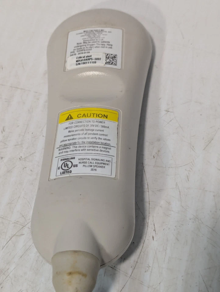 Curbell DARPS-5002 Alerta Crítica Enfermera Llamada \ Altavoz Almohada Cable dañado Foto 2 de 3