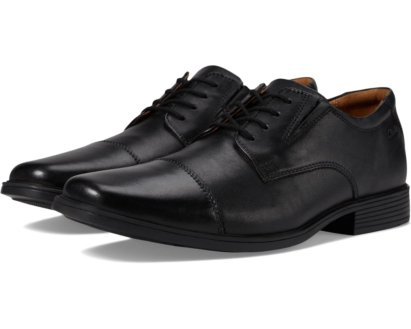 Scarpe Oxford Clarks Z9727 da uomo in pelle nera con punta a cappuccio taglia 13 M