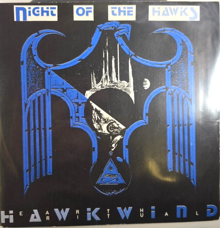 Hawkwind – Night Of The Hawks 7" vinyl record 1984 on Flicknife Records rock Foto 3 de 4