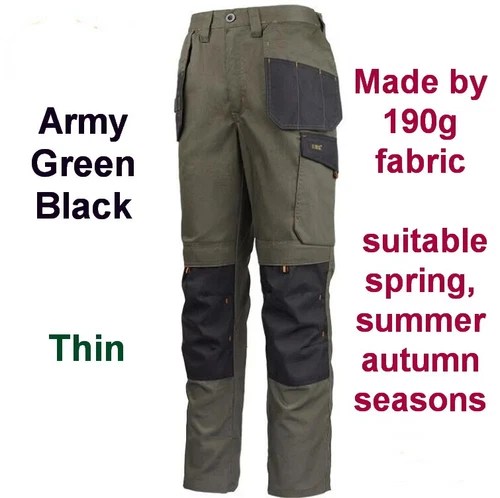 Men Multi-Pocket Cargo Pants Work Pants Wear-Resistant Pants Worker's Trousers - Picture 39 of 42
