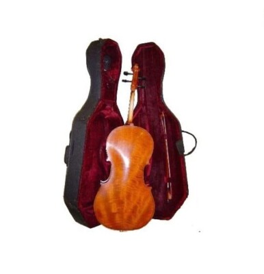 Merano 1/4 Size Ebony Fitted Cello with Hard Case,Bag and Bow 