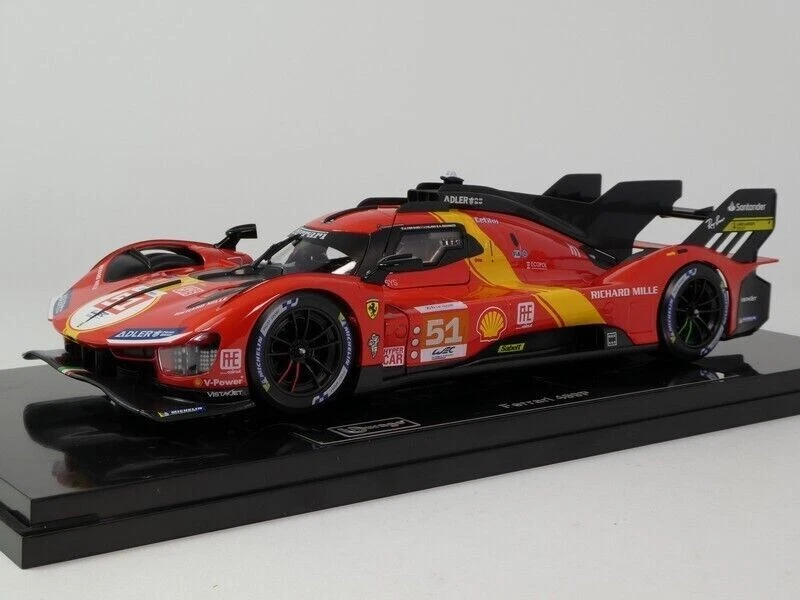Ferrari 499P #51 Winner 24H Le Mans 2023  BBurago  1/18 + vet 18-16311-51-Vet - Immagine 3 di 4