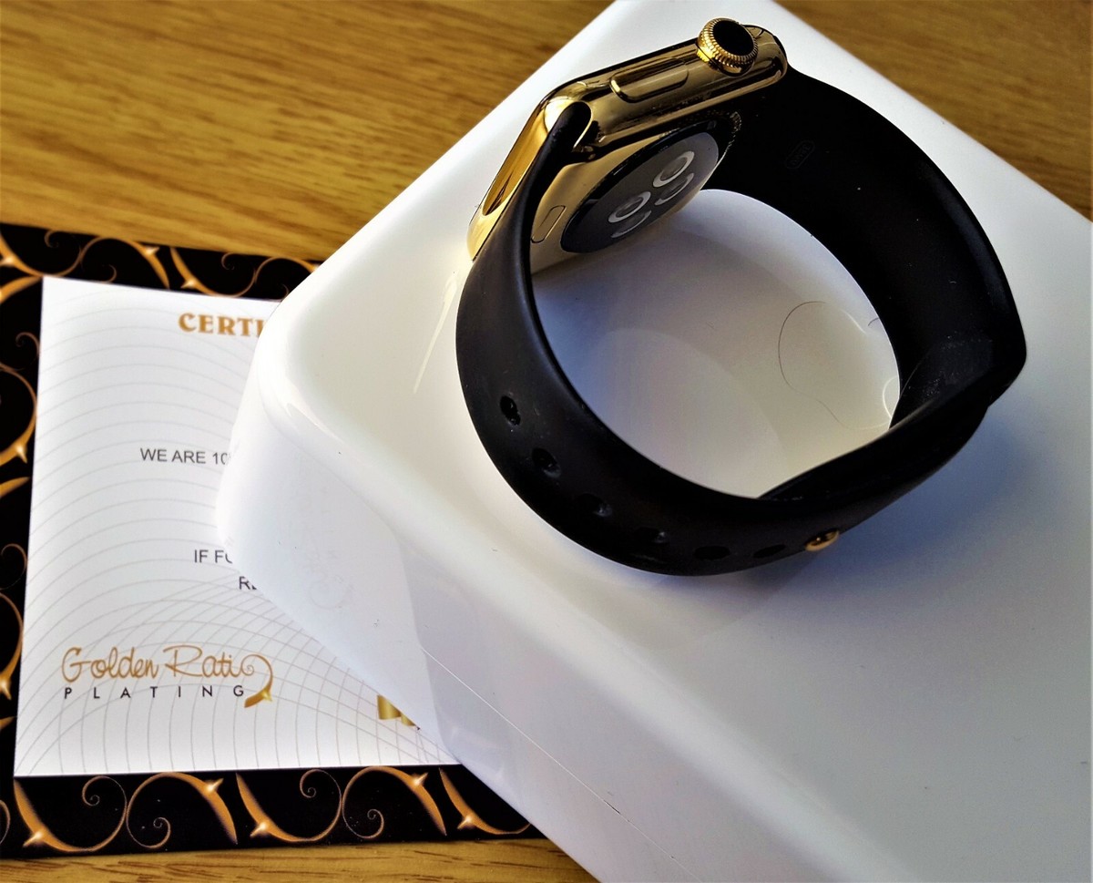 Apple Watch 24ct Gold Edition 42mm Stainless Steel With Black