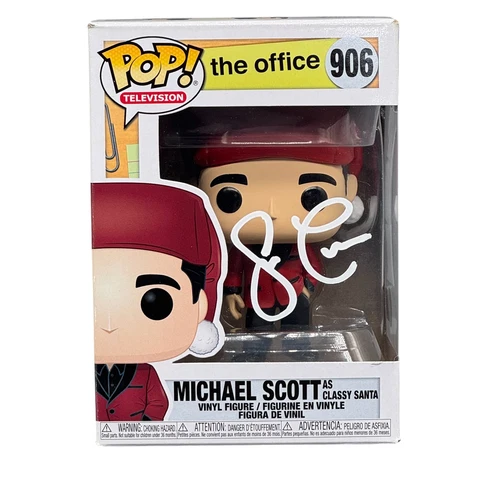 Steve Carell Signed Michael Scott Funko Pop 906 The Office Autograph Beckett