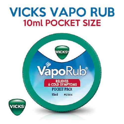 Vicks VapoRub Vapour Rub Congestion Cold Headache Relief Eucalyptus Baby Inhaler - Picture 5 of 15