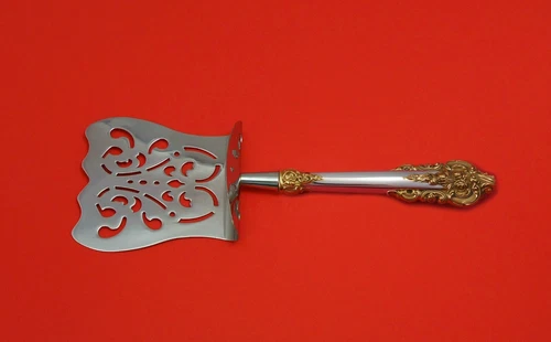 Grande Baroque Gold Accents by Wallace Sterling Silver Asparagus Server Custom