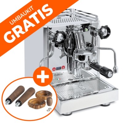 Quick Mill Espressomaschine Rubino Plus + GRATIS Umbaukit aus Holz für Rubino Pl