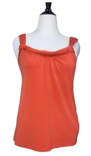 Attention Tank Top Orange Square Neckline Size M Medium