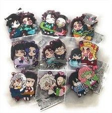 Kimetsu no yaiba Rubber Mascot CharaBan4 Giyu Kanao Kanroji Iguro Tokito Rengoku
