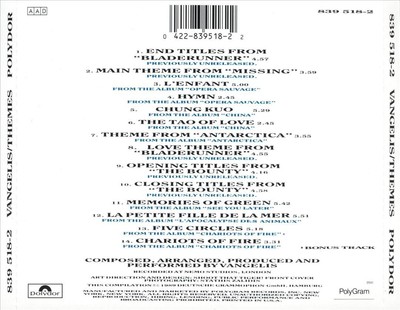 VANGELIS - THEMES NEW CD