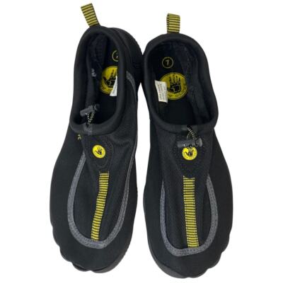 Body Glove Riptide III Athletic Aqua sock Black and Yellow Water Shoes Men's 7