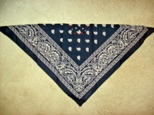 21" BANDANA PRINT SCARF WITH STONES  STUDS. 100  COTTON. 25 YRS. OLD.