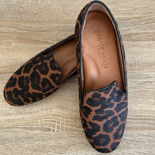 Cole Gentle Soul Eugene Leather Leopard Print Loafer Slip On