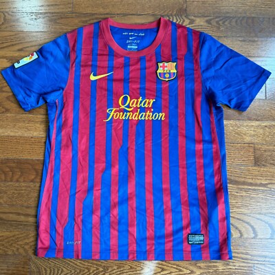 FC Barcelona 2011-12 Home Soccer Jersey Nike Youth Kids L