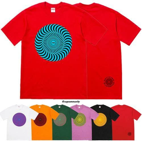 Tee shirt Supreme Spitfire rouge noir blanc S/S 18