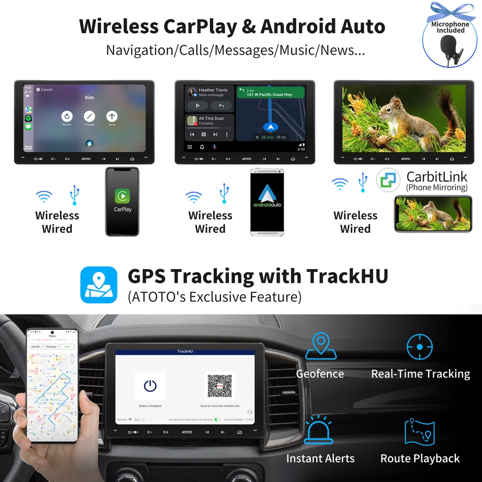 ATOTO S8MS 9" Android Autoradio 2 DIN 4G LTE integrato GPS 4G+32G Android Auto - Immagine 4 di 4