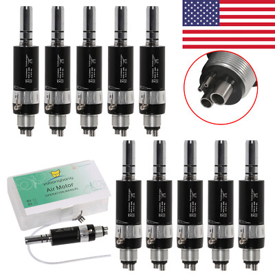 10X Dental Slow Low Speed Air Motor Handpiece 4Holes External Water Spray