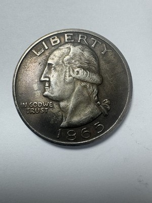 1865 George Washington Fantasy Token Eagle One Dollar Design Collectible