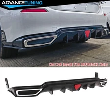 Fits 22-26 Civic Hatchback Sport LX EX-L Matte Black Rear Diffuser W/ Canards PP