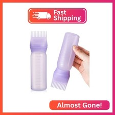 Pimoys Root Comb Applicator Bottle 6 Ounce, Oil Applicator for Hair Dye, Hair Oi