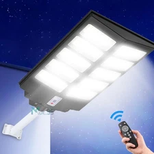 12000000LM Commercial Solar Street Light Outdoors Lamp Dusk to Dawn Super Bright