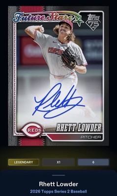 DIGITAL 26 Topps Bunt S2 Black Holofoil Signature LEGENDARY 10cc Rhett Lowder