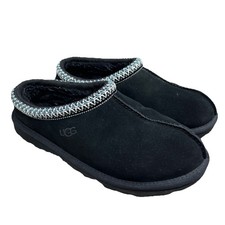 UGG Slippers Black Tasman II Women  s Size 5 Suede Sheepskin Lined Clog